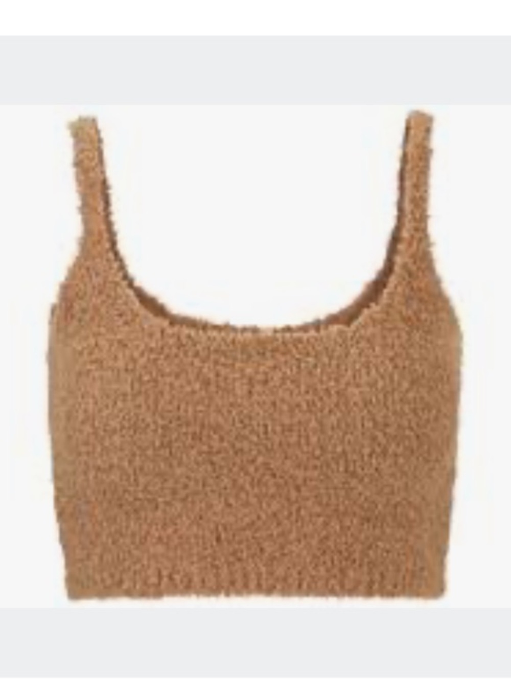 SKIMS Cozy Knit Bralette in Camel Brown